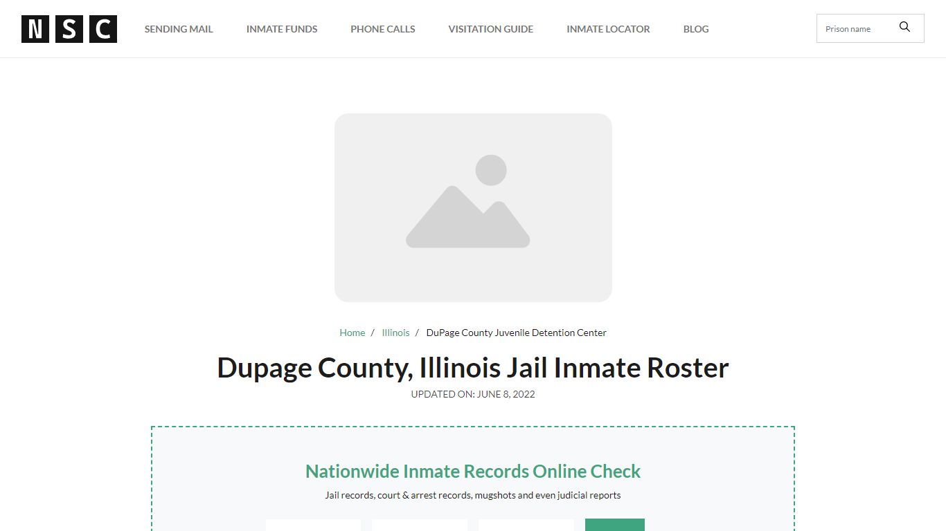 Dupage County, Illinois Jail Inmate List